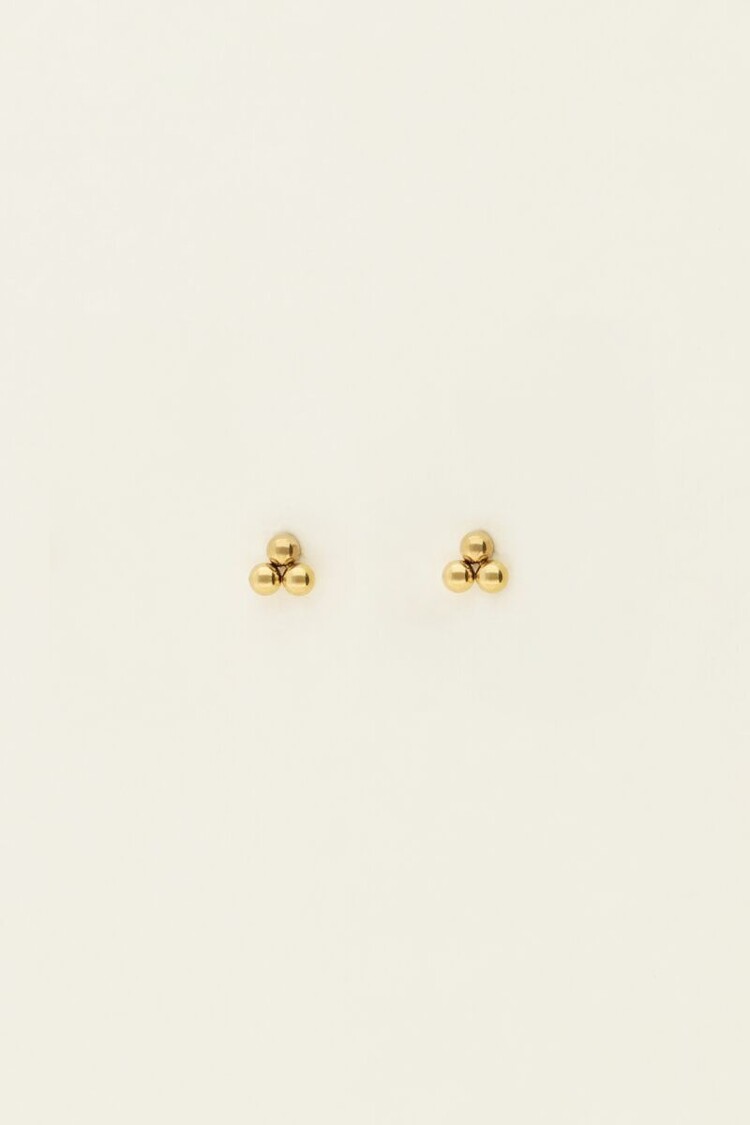 My Jewellery Gold Studs 3 dots Gold