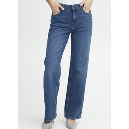 Pulz PZVEGA UHW Jeans Wide Leg Stone blue denim