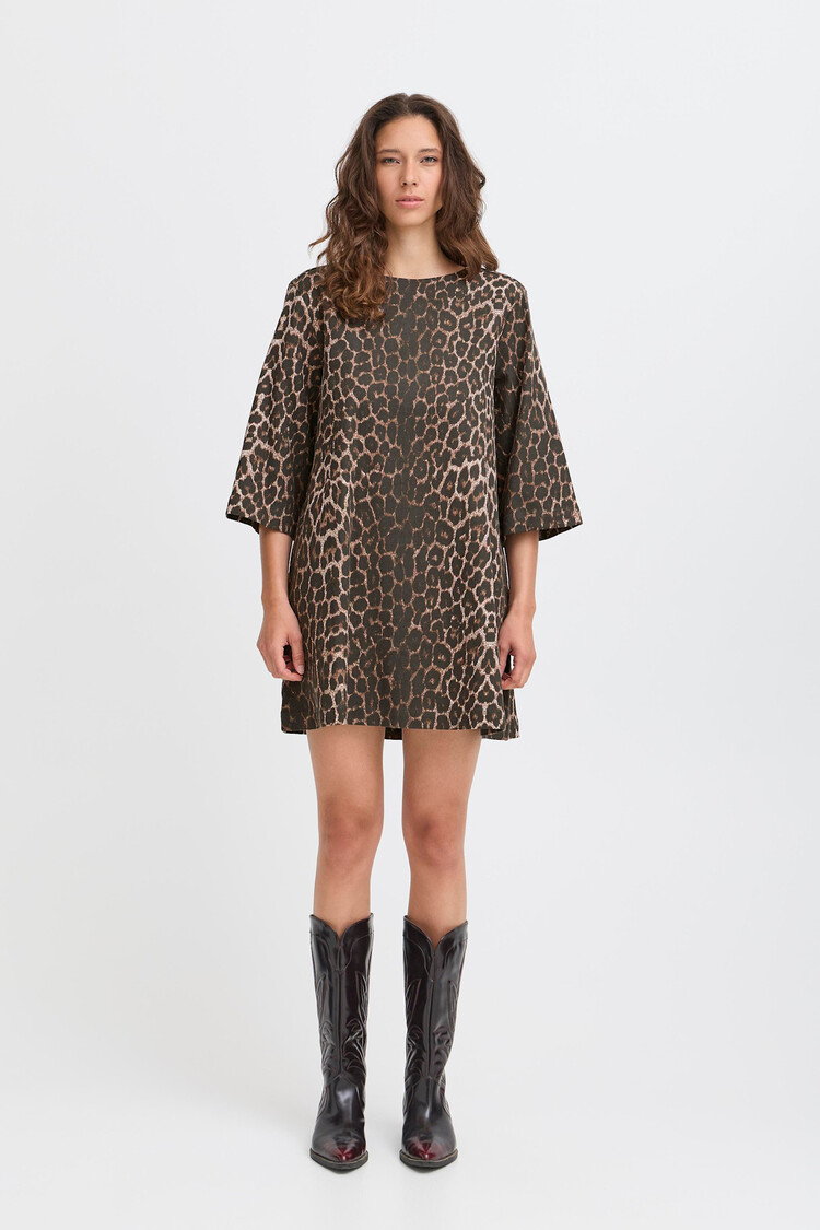 b.young BYKENNA DRESS denim leopard