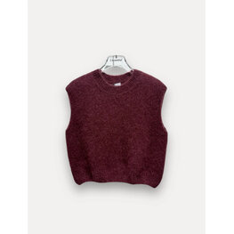 Sleeveless mohair body bordeau one size