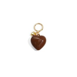 Bag charms Heart brown