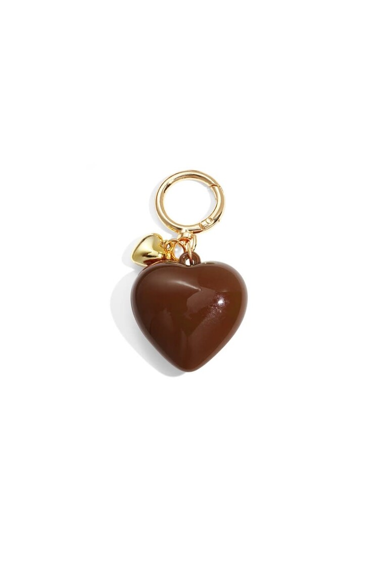 Bag charms Heart brown