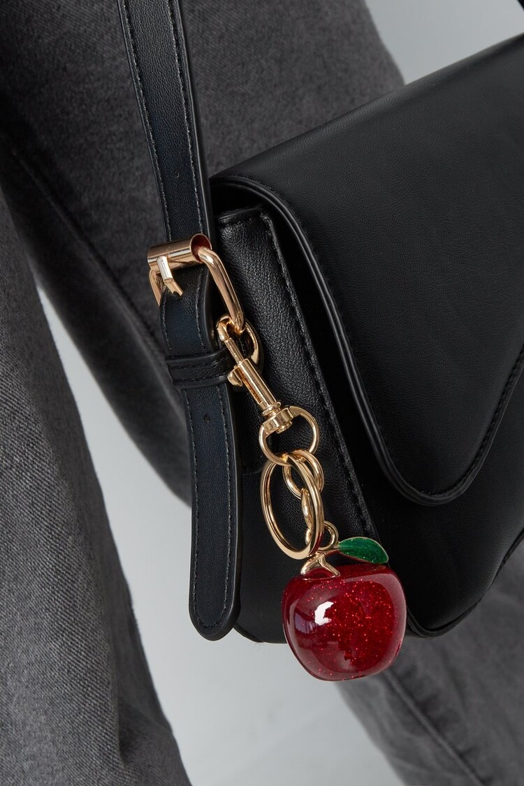 Apple bag charm