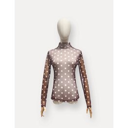 Polkadot longsleeve bordeaux