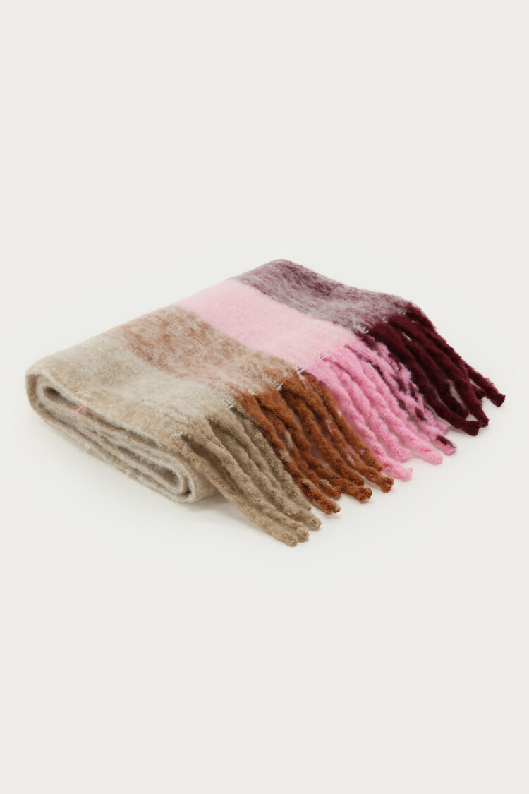 My Jewellery Scarf stripe pink burgundy