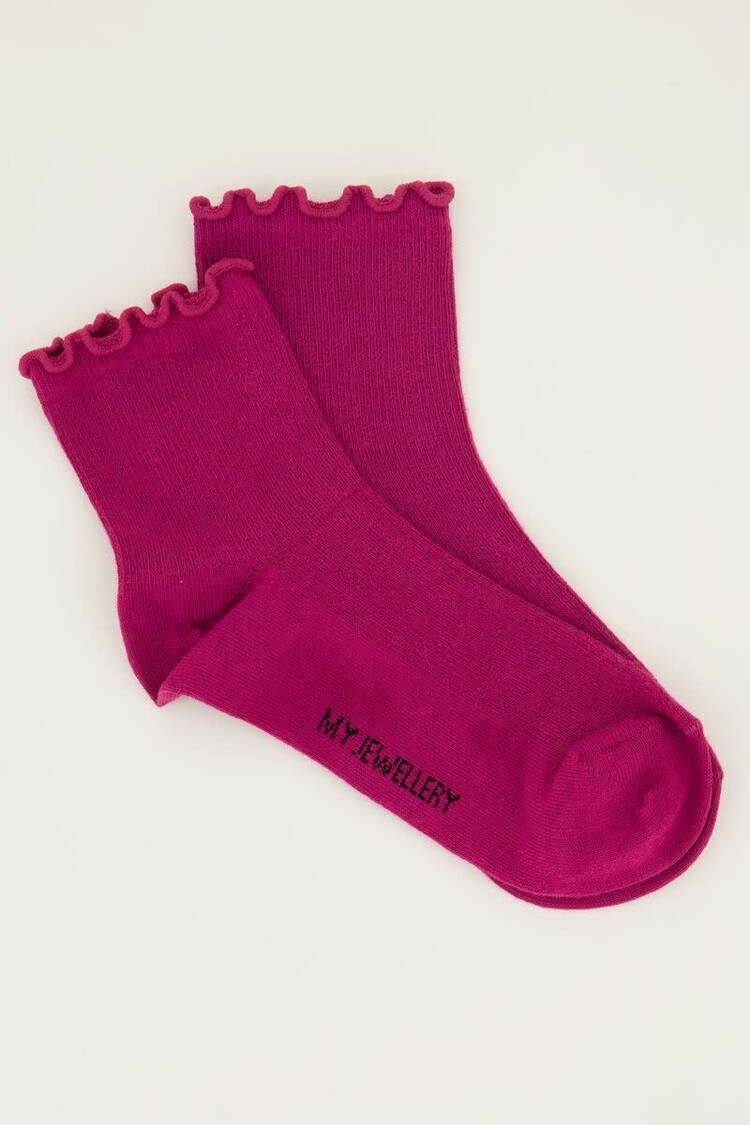 My Jewellery Set white & purple socks