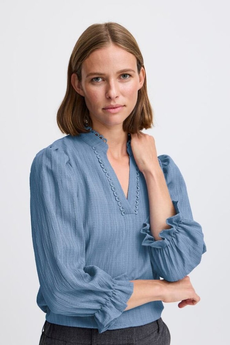 b.young BYJULIANA SS BLOUSE blue