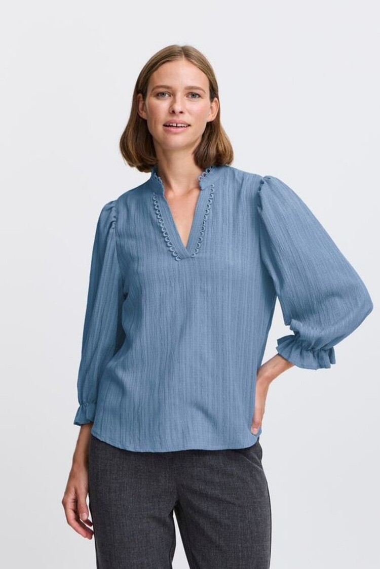 b.young BYJULIANA SS BLOUSE blue