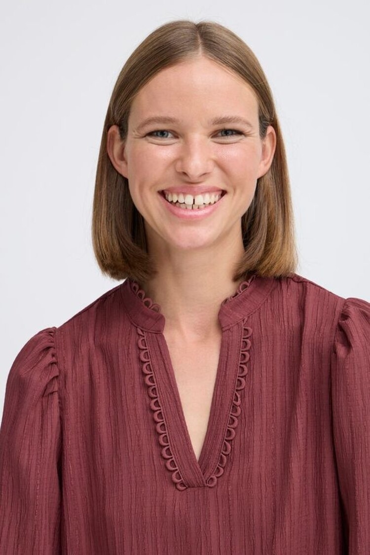 b.young BYJULIANA SS BLOUSE maroon