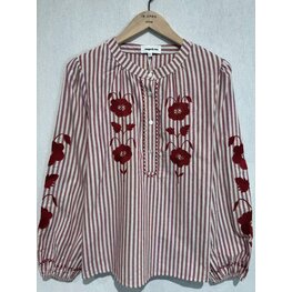 Blouse Léonore bordeaux
