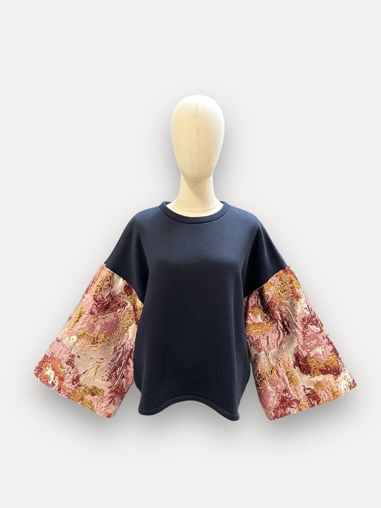 Sweater metallic navy