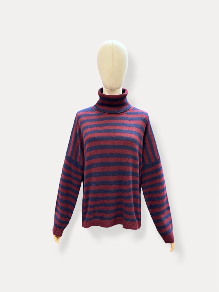 Coltrui cashmere burgundy – navy