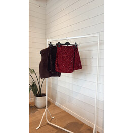 Rok paillet Noemie bordeaux