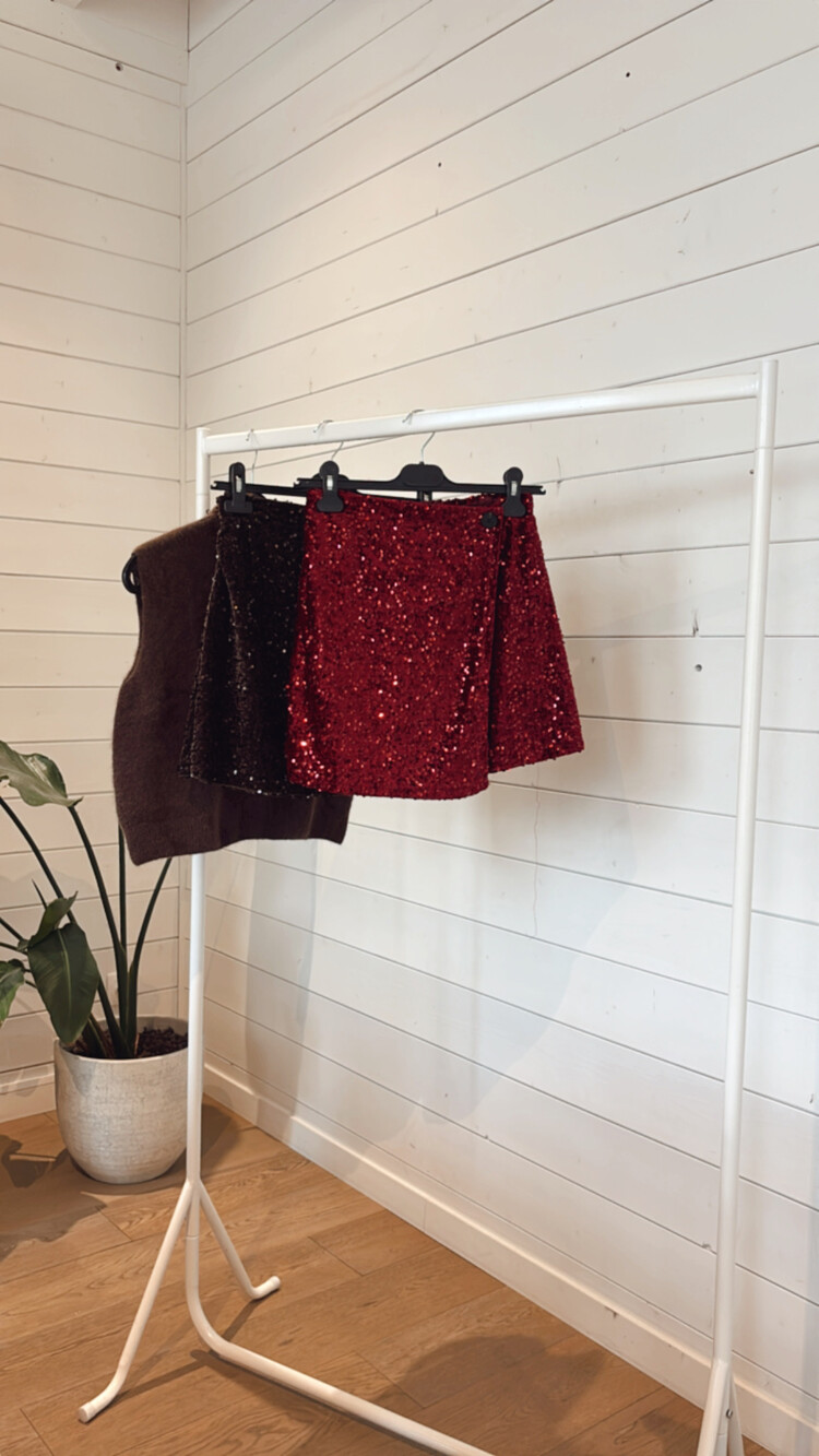 Rok paillet Noemie bordeaux