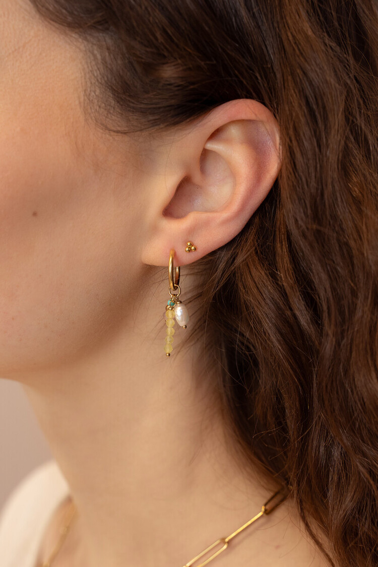 My Jewellery Earring small hoop green pink blue