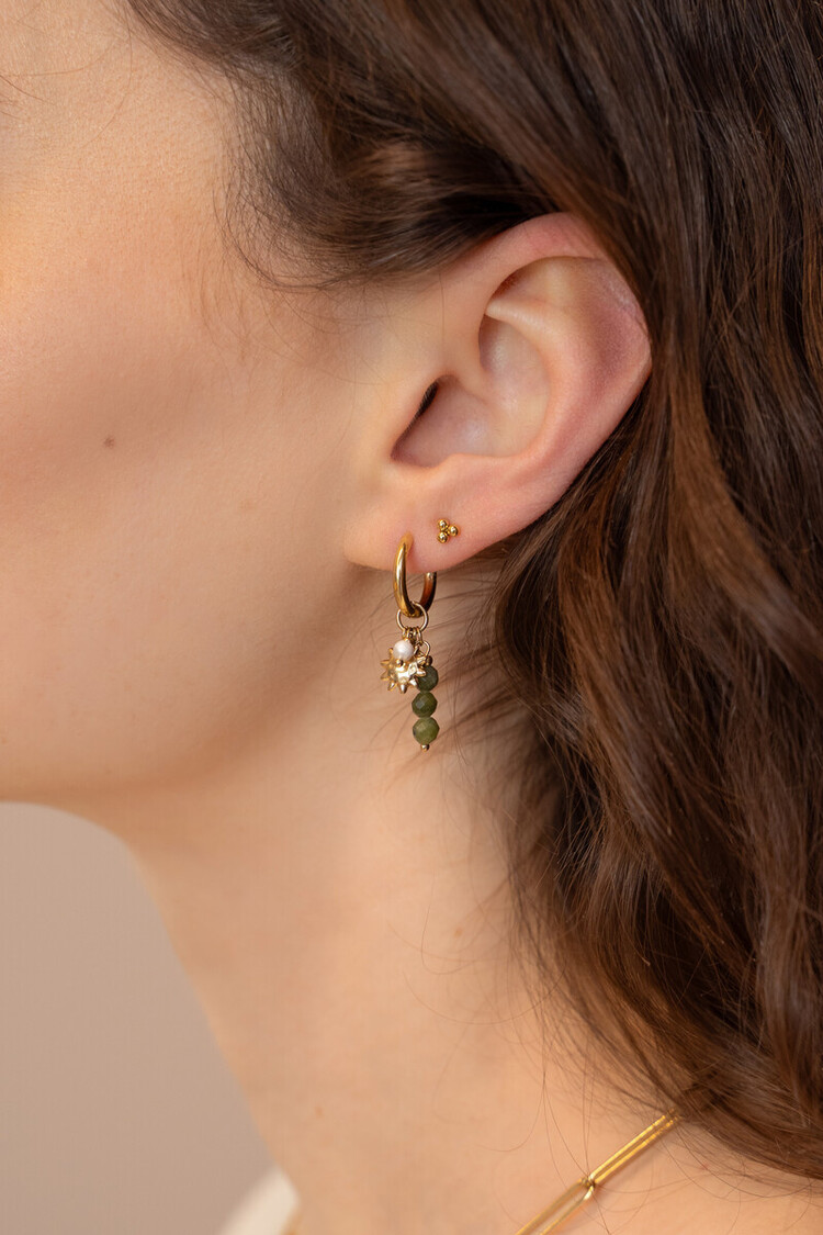 My Jewellery Earring small hoop green beads