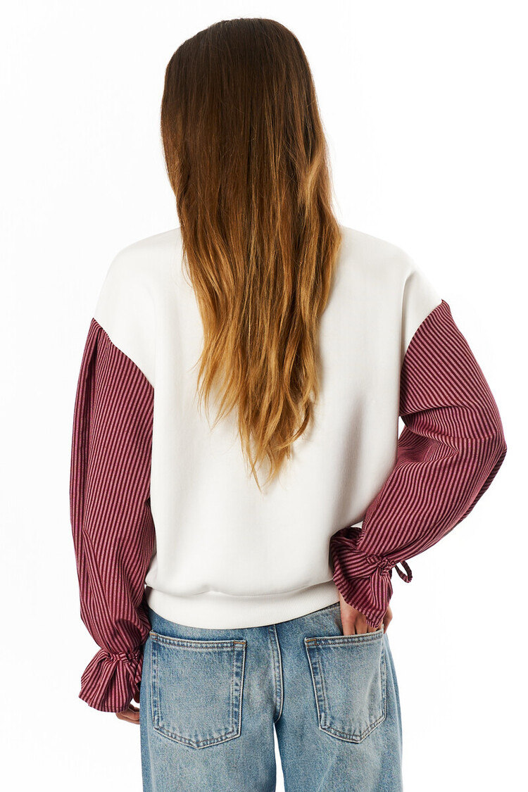 My Jewellery Sweater with striped sleeves