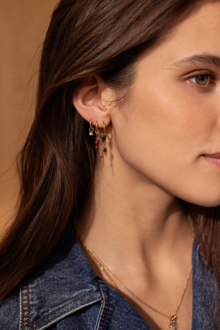 My Jewellery Earparty hoops red string heart