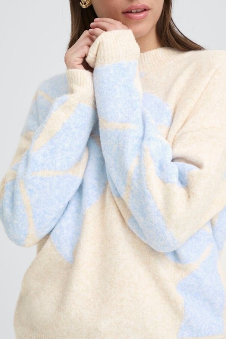 b.young BYOMEA FLOWER JUMPER blue