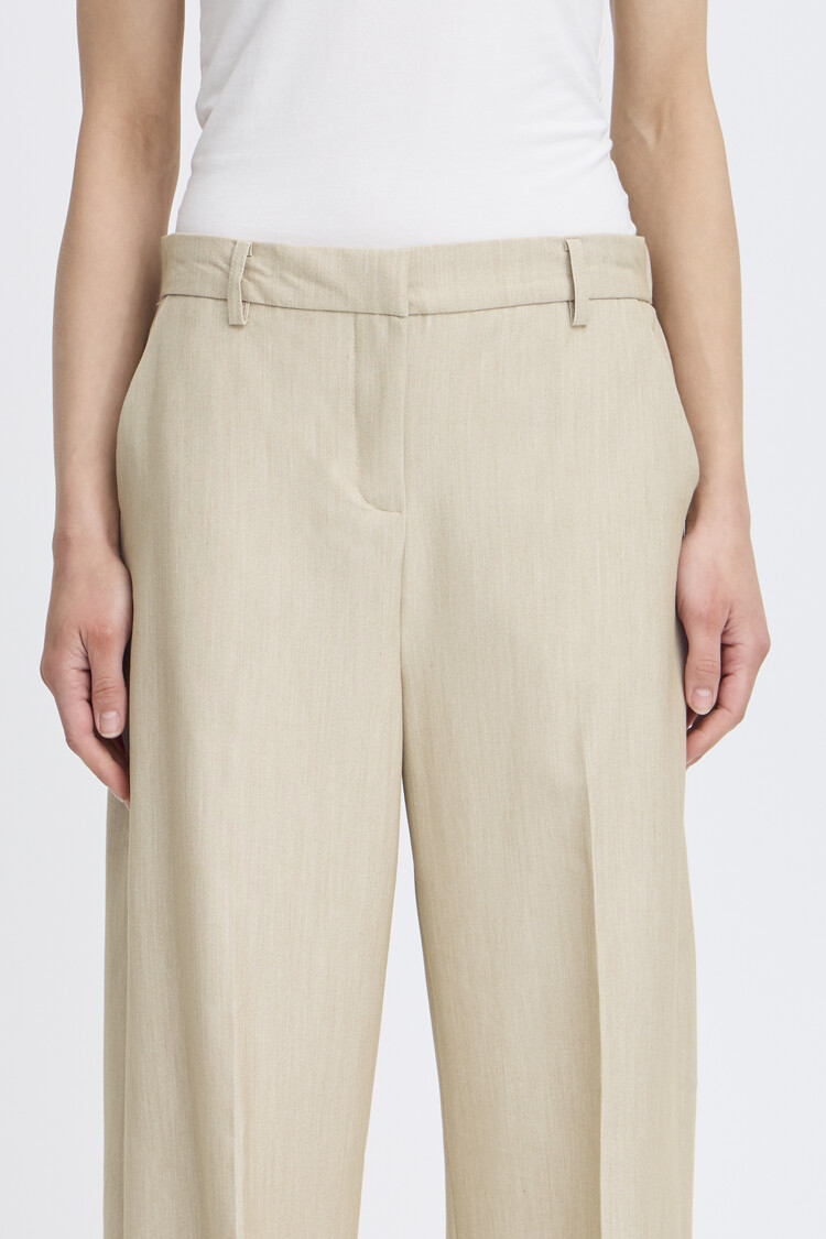 b.young BYDANTA WIDE LEG PANTS humus