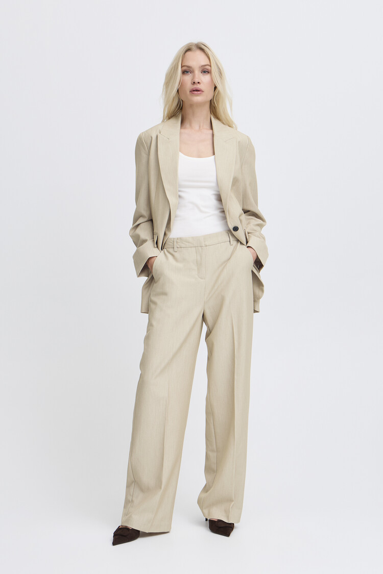b.young BYDANTA WIDE LEG PANTS humus