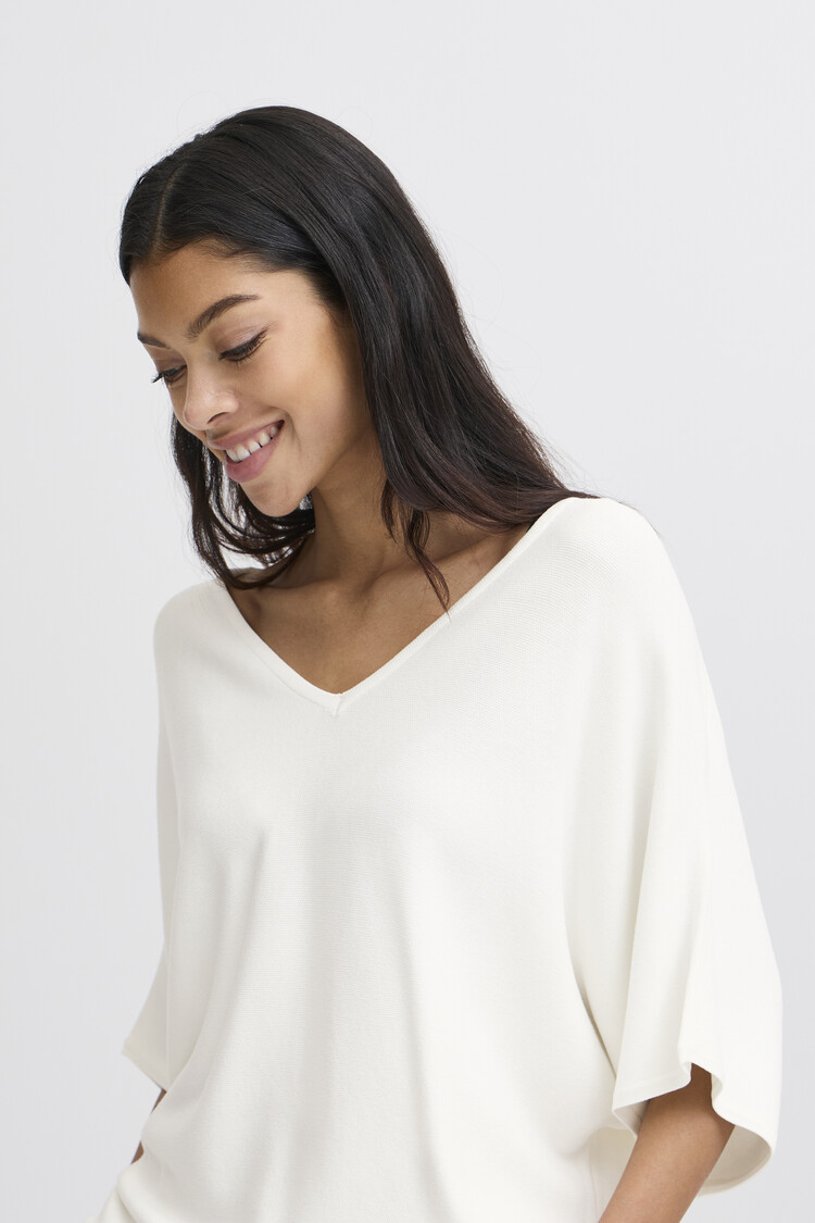 b.young BYMMORLA VNECK SHORT SLEEVE marshmallow