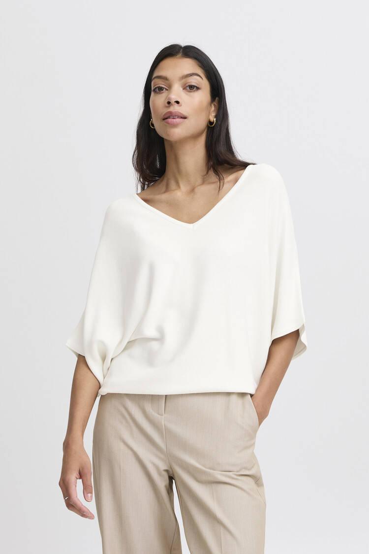 b.young BYMMORLA VNECK SHORT SLEEVE marshmallow