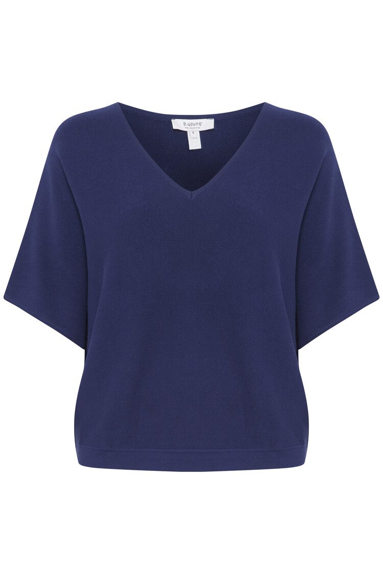 b.young BYMMORLA VNECK SHORT SLEEVE medieval blue