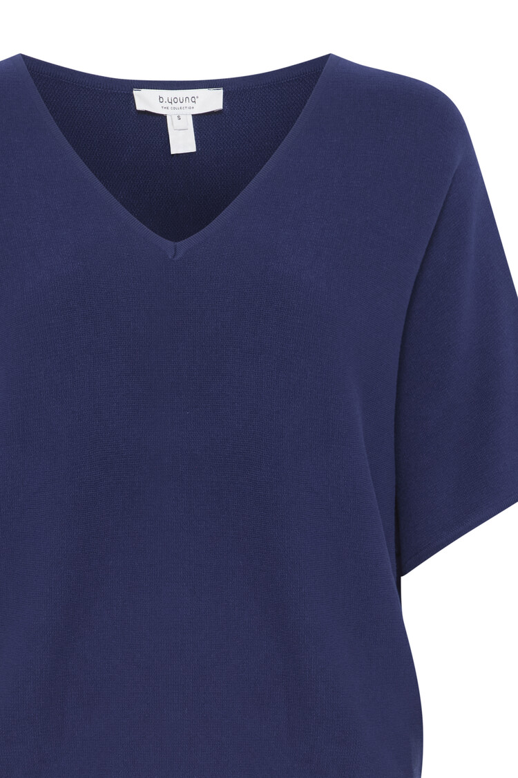 b.young BYMMORLA VNECK SHORT SLEEVE medieval blue