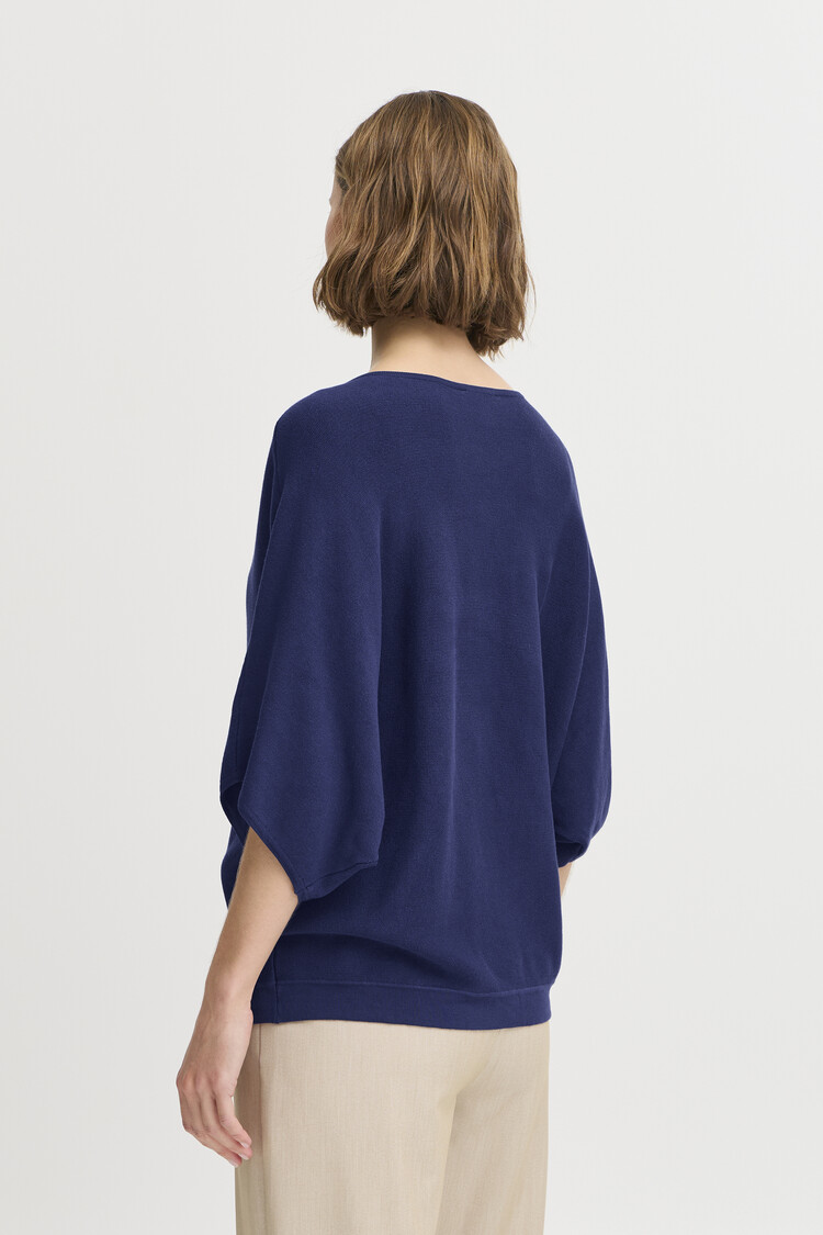 b.young BYMMORLA VNECK SHORT SLEEVE medieval blue