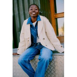 b.young BYAMONA SH TRENCH COAT oyster