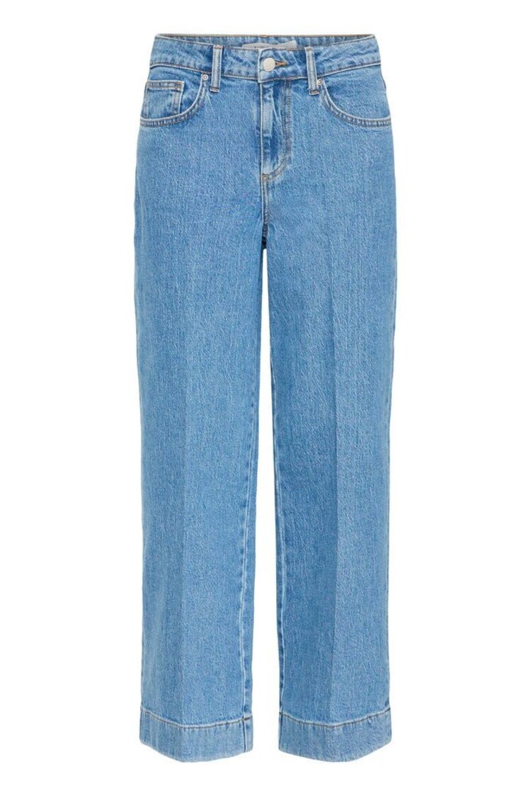 b.young BYKIBINE WIDE JEANS mid blue denim