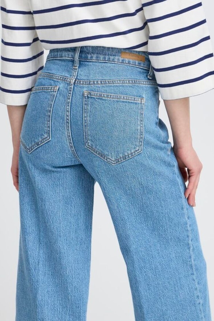 b.young BYKIBINE WIDE JEANS mid blue denim