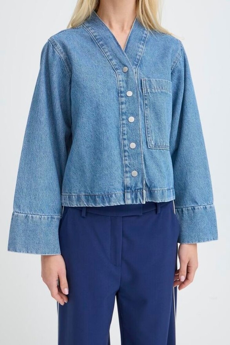 b.young BYKACILA SHIRT mid blue denim
