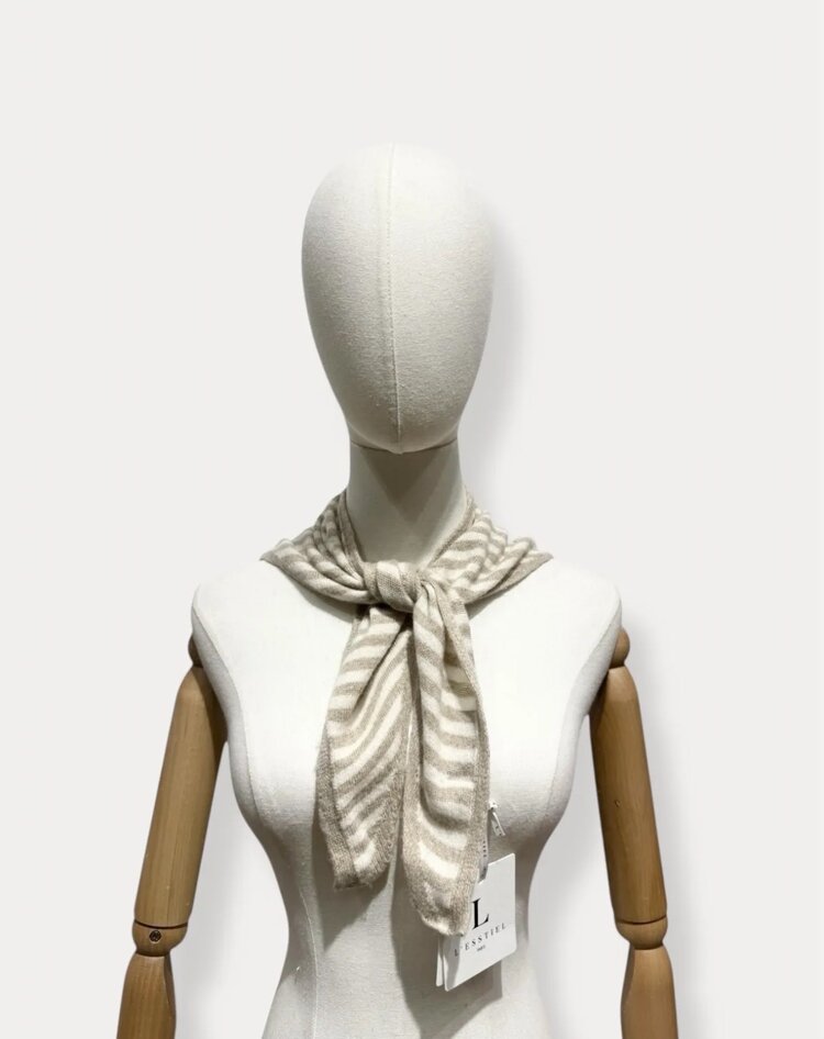 Me & Mommy Sjaal gestreept beige-ecru