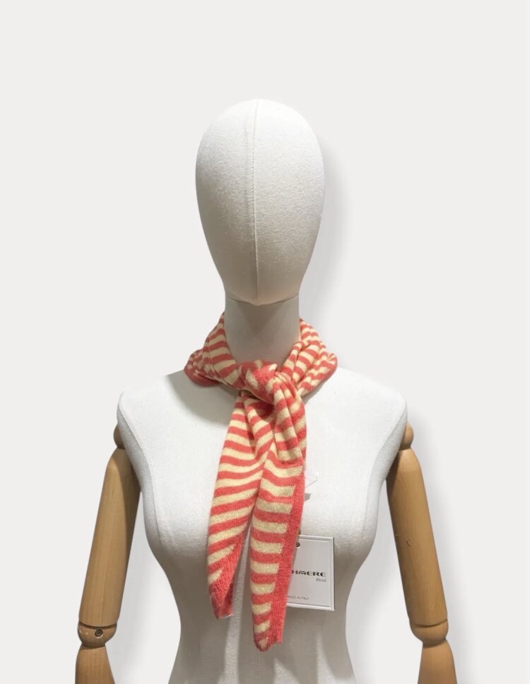 Me & Mommy Sjaal gestreept corail-geel