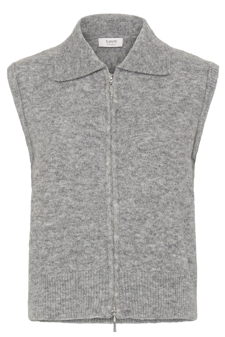 b.young BYOMEA ZIPPER SLIPOVER grey