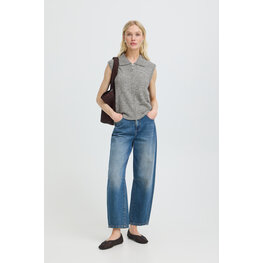 b.young BYOMEA ZIPPER SLIPOVER grey