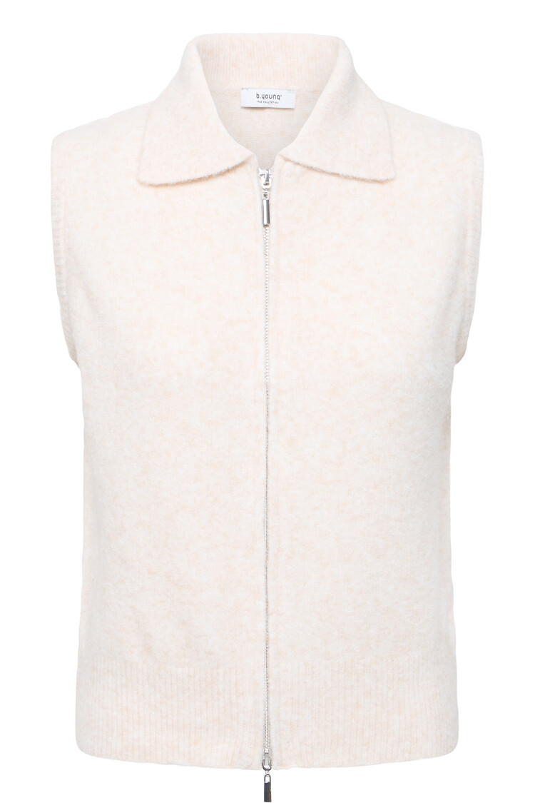 b.young BYOMEA ZIPPER SLIPOVER white