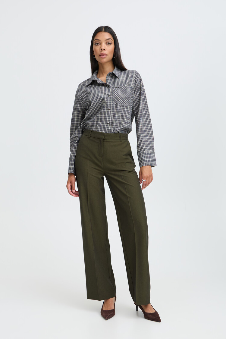 b.young BYDANTA WIDE LEG PANTS green