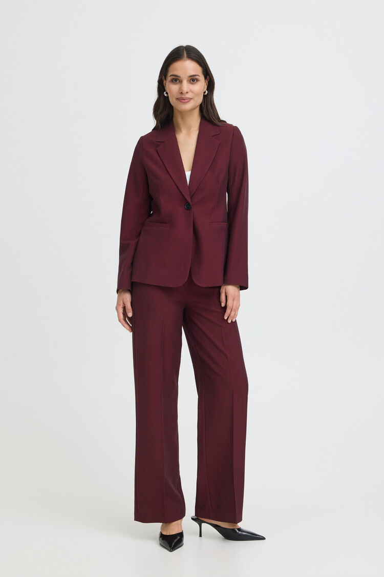 b.young BYDANTA WIDE LEG PANTS bordeaux