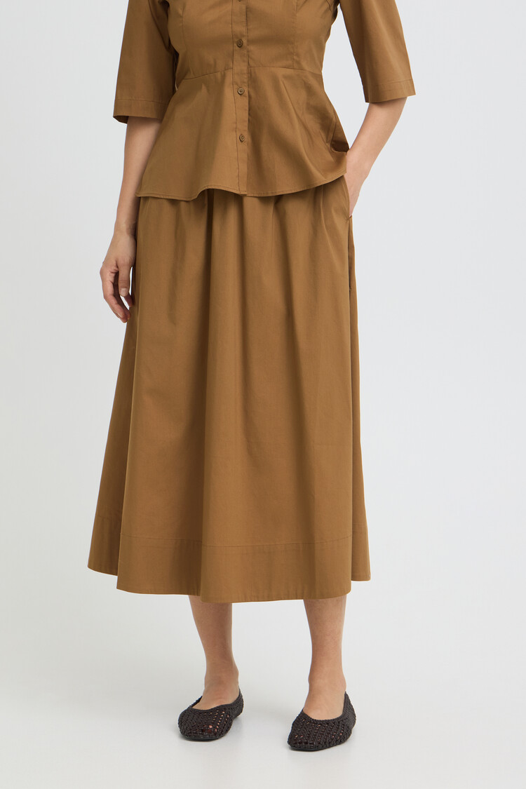 b.young BYISSALI SKIRT cognac