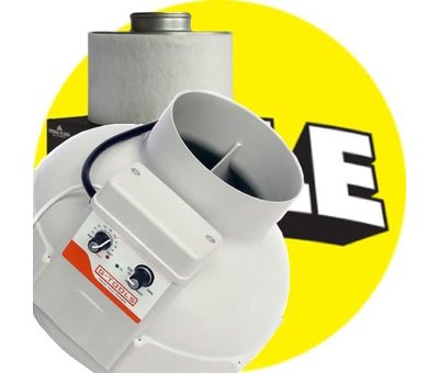 G-Tools Combo GT 125 2 Speed Lüfter + K2601 Flat Eco Kohlefilter