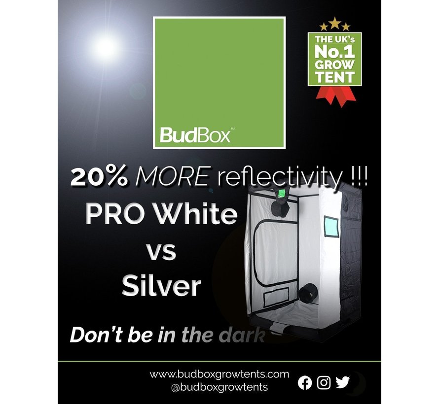 BudBox Pro XXL Grow Zelt Weiß 120x240x200 cm