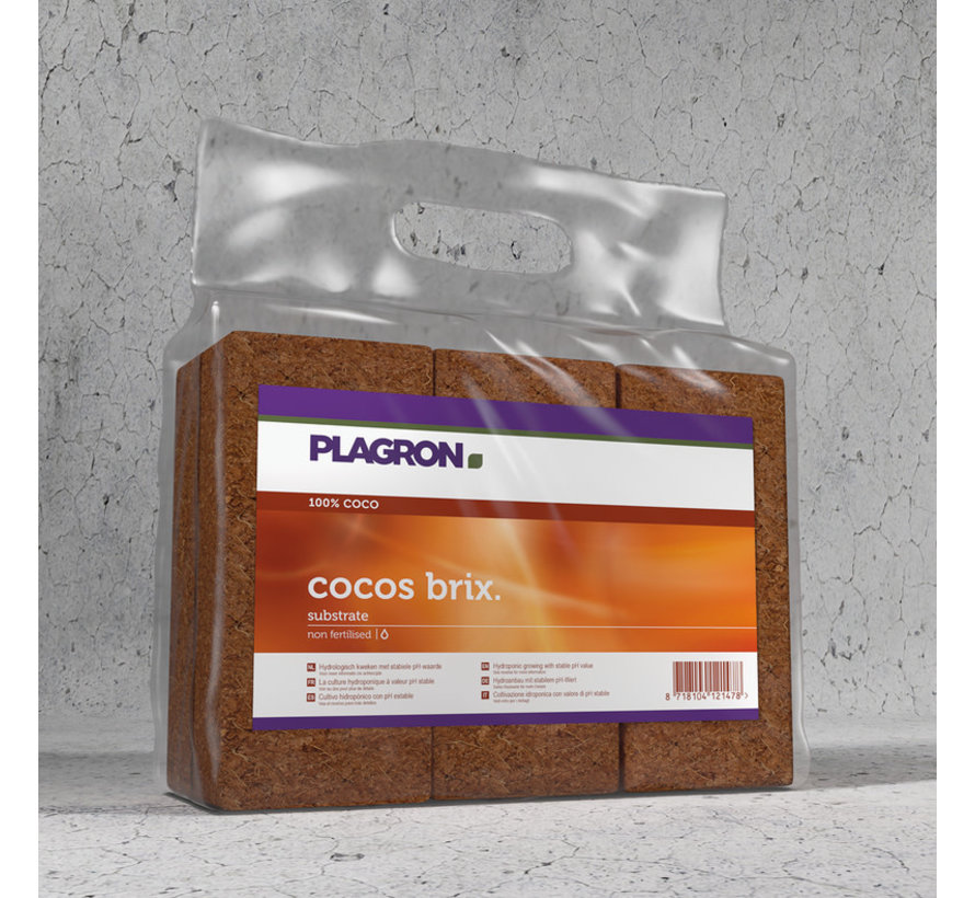Plagron Cocos Brix Substraat 7 Liter 6 Stuks
