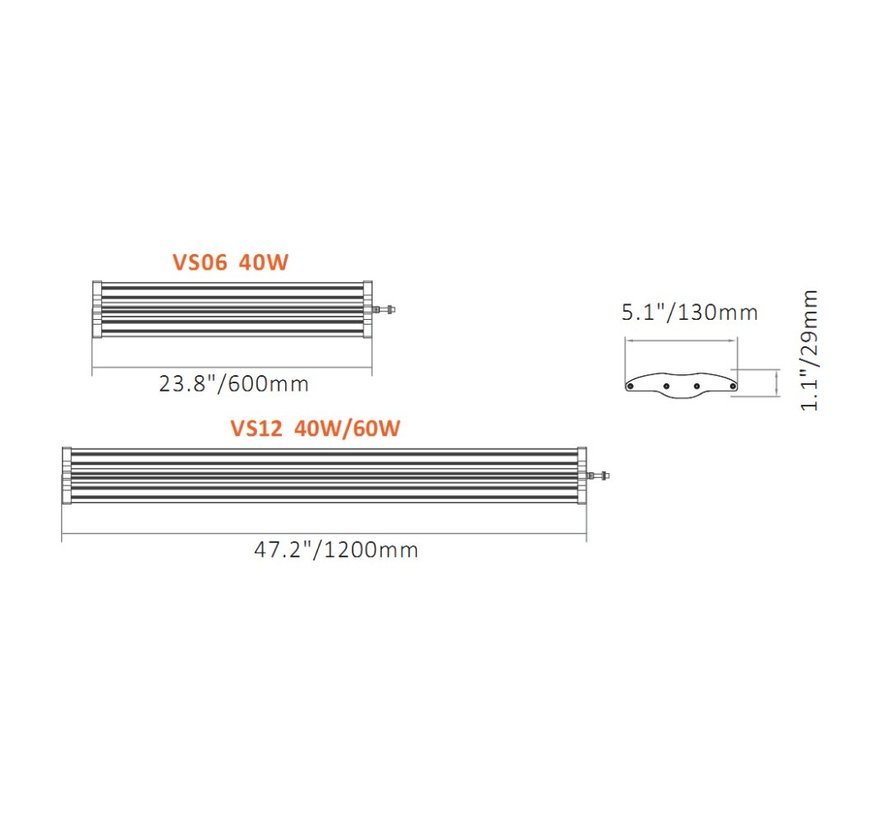 G-Tools VS12 Vertical Farming LED Bar 60 Watt