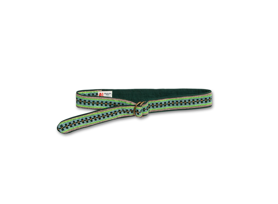 AO76 Embroidered Belt Fantasy Fluo Green