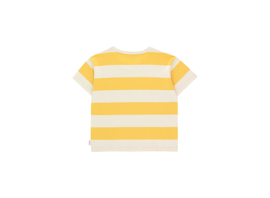 Tinycottons Paradiso Stripes Tee Light Cream/Yellow