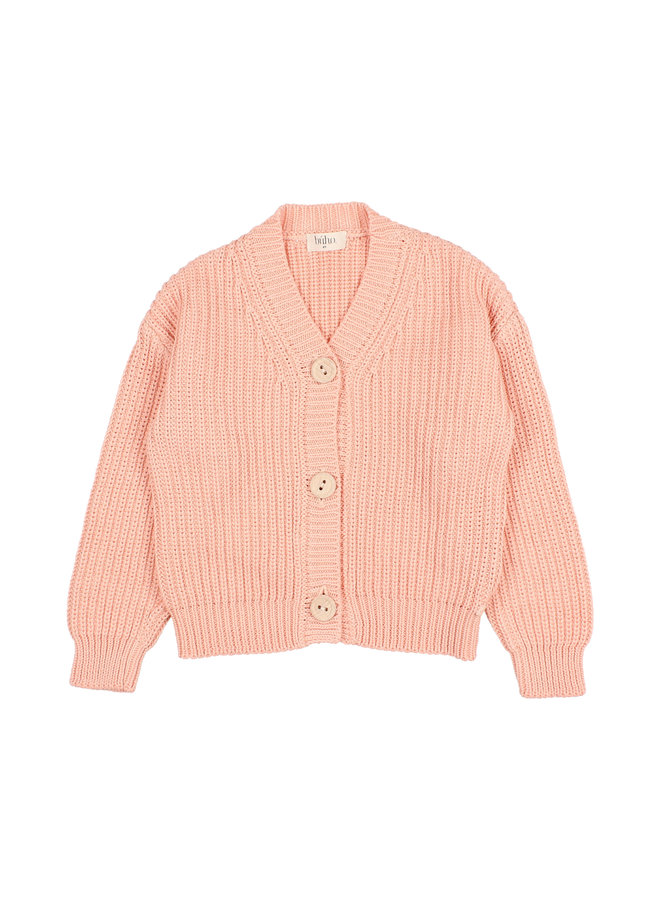 Búho Cotton Knit Cardigan Apricot
