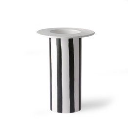 HK Living Vase black/white striped